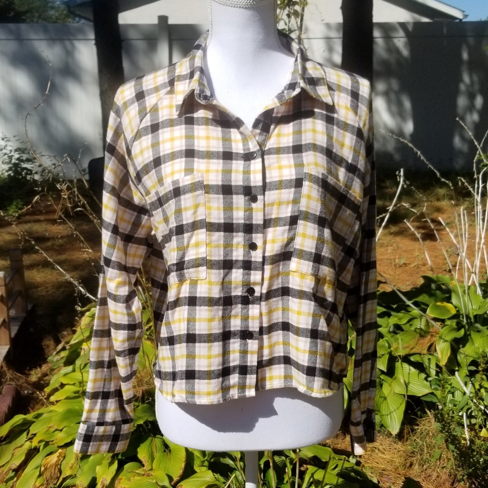 Flannel Black Yellow Plaid